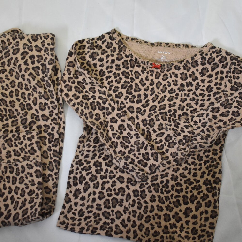 Carters cheetah print pajamas